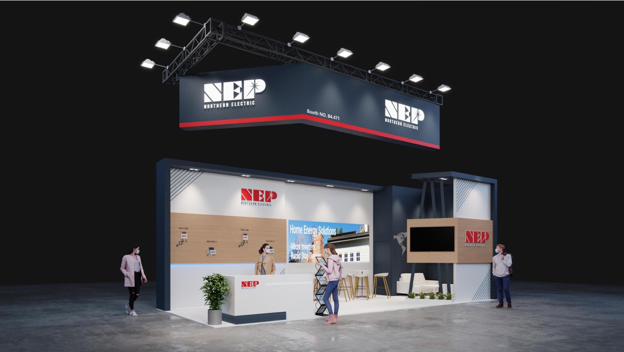 NEP technology exhibition booth